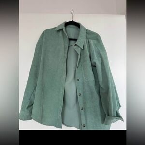 Green corduroy long sleeve